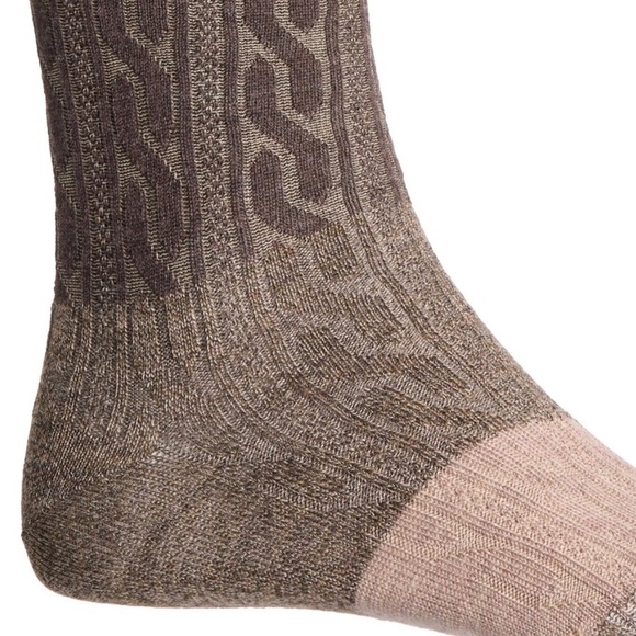 SmartWool XL Women’s Colorblock Tan Brown Everyday Merino Wool Blend Crew Socks - Picture 4 of 13